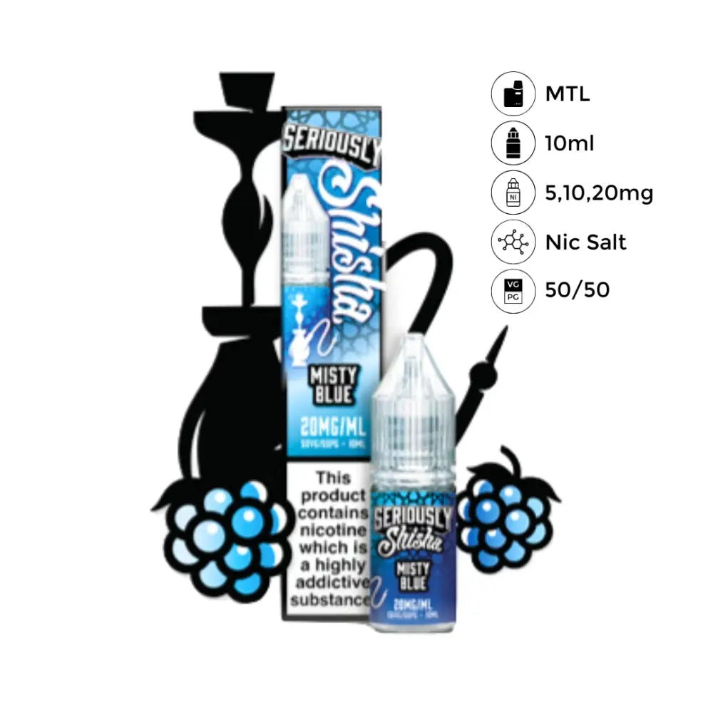 Doozy Seriously Shisha Nic Salts Misty Blue.