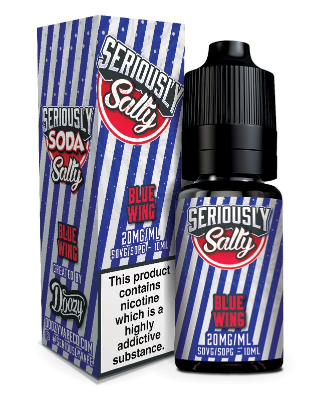 Doozy Seriously Soda 10ml Nic Salts E-Liquid Blue Wing - Smokz Vape Store