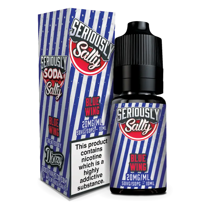 Doozy Seriously Soda 10ml Nic Salts E-Liquid Blue Wing - Smokz Vape Store