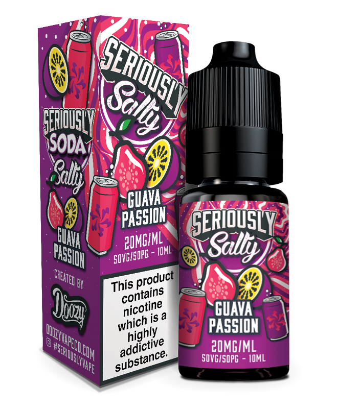 Doozy Seriously Soda 10ml Nic Salts E-Liquid Guava Passion - Smokz Vape Store