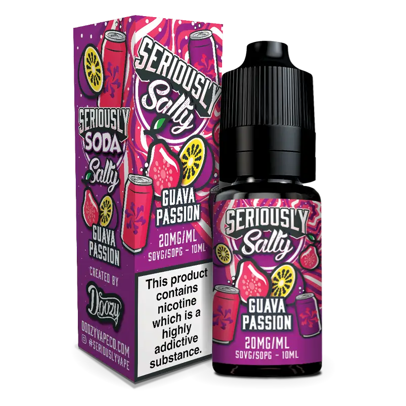 Doozy Seriously Soda 10ml Nic Salts E-Liquid Guava Passion - Smokz Vape Store