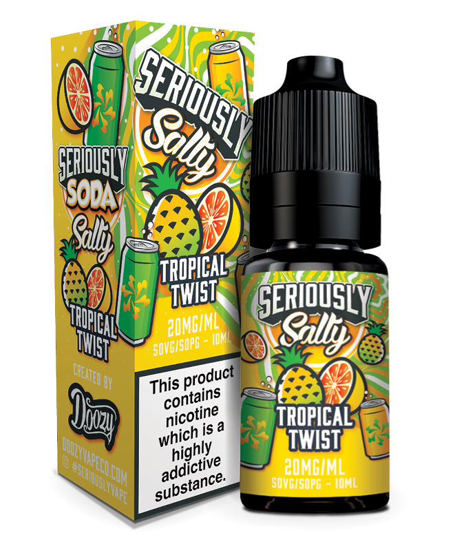 Doozy Seriously Soda 10ml Nic Salts E-Liquid Tropical Twist - Smokz Vape Store