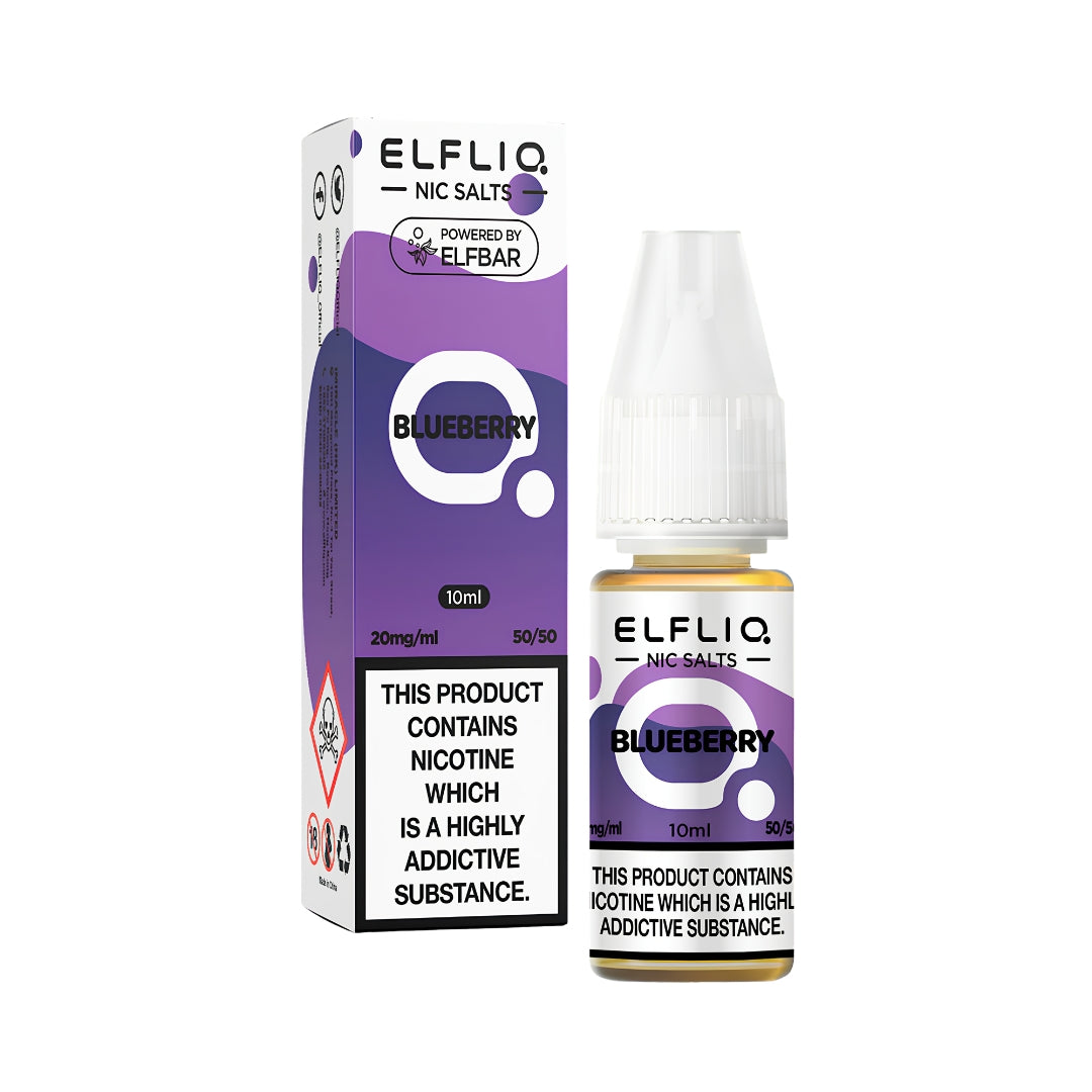 Elfliq Blueberry Nic Salt E-Liquid.