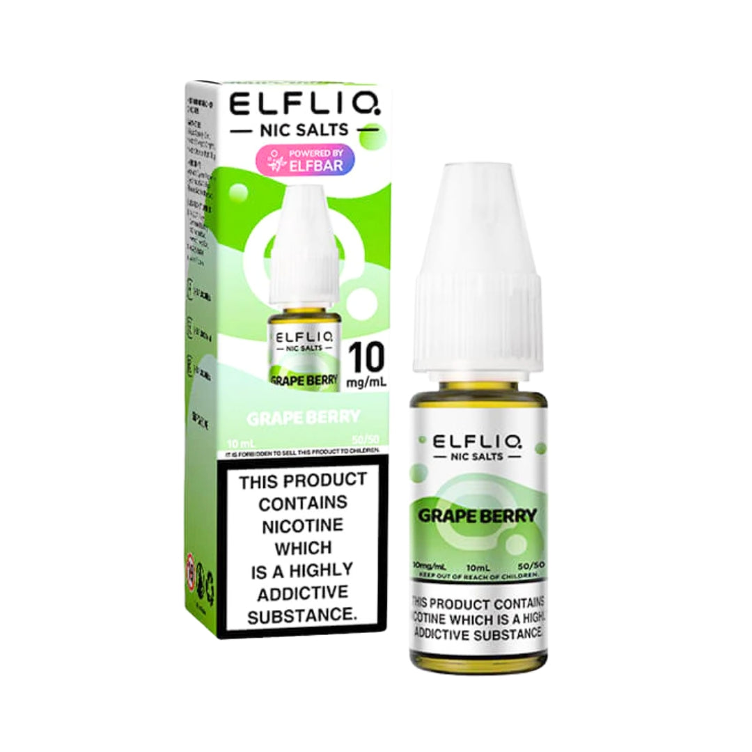 Elfliq Grape Berry Nic Salt E-Liquid.