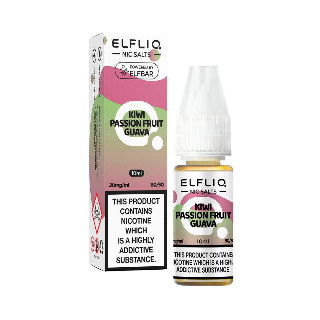 Elfliq Kiwi Passion Fruit Guava Nic Salt E-Liquid.