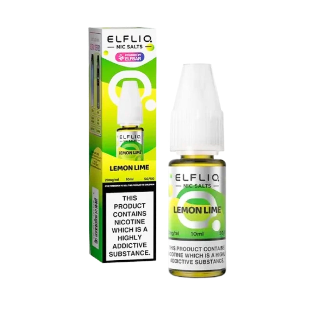 Elfliq Lemon & Lime Nic Salt E-Liquid.