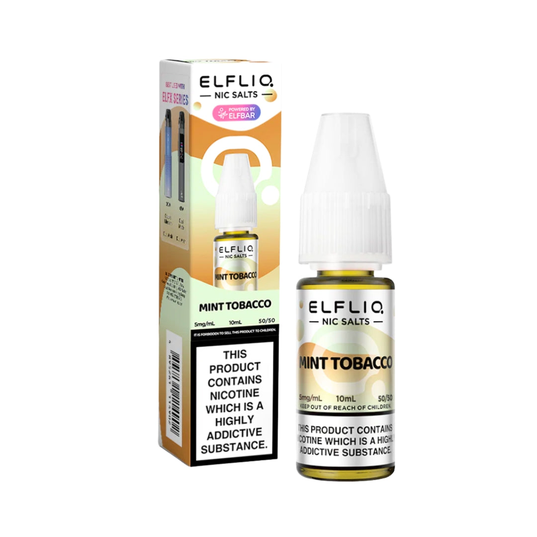 Elfliq Mint Tobacco Nic Salt E-Liquid.