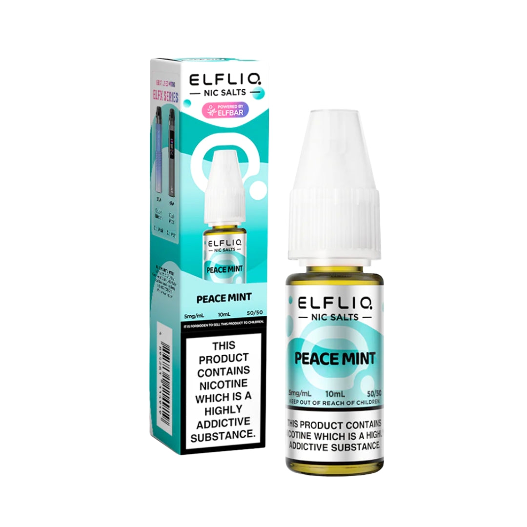Elfliq Peace Mint Nic Salt E-Liquid.