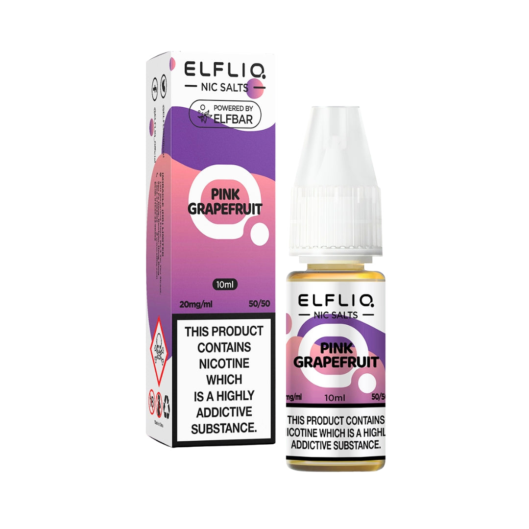 Elfliq Pink Grapefruit Nic Salt E-Liquid.