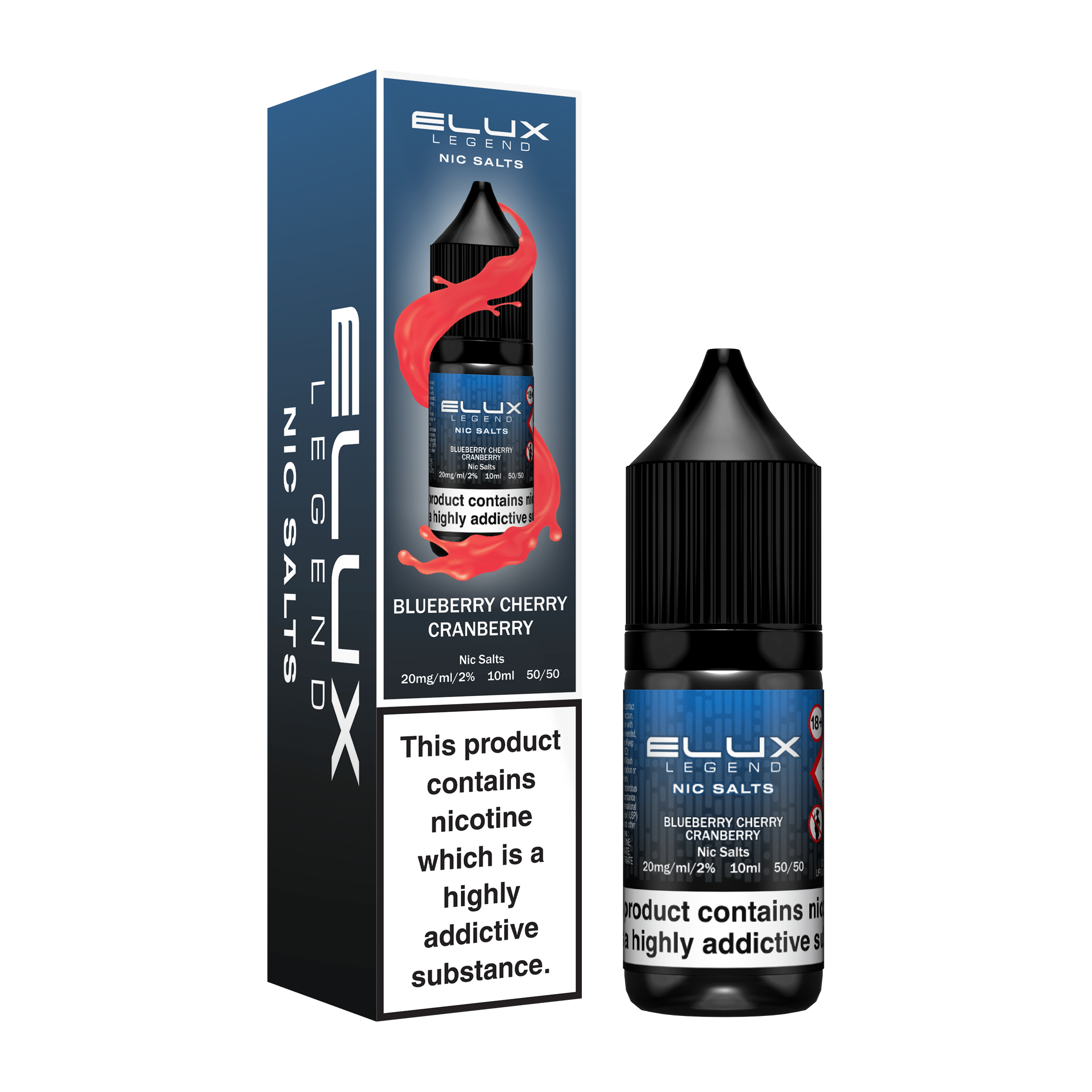 Elux Legend Nic Salt E-Liquid - Blueberry Cherry Cranberry / 10mg - Nic Salt