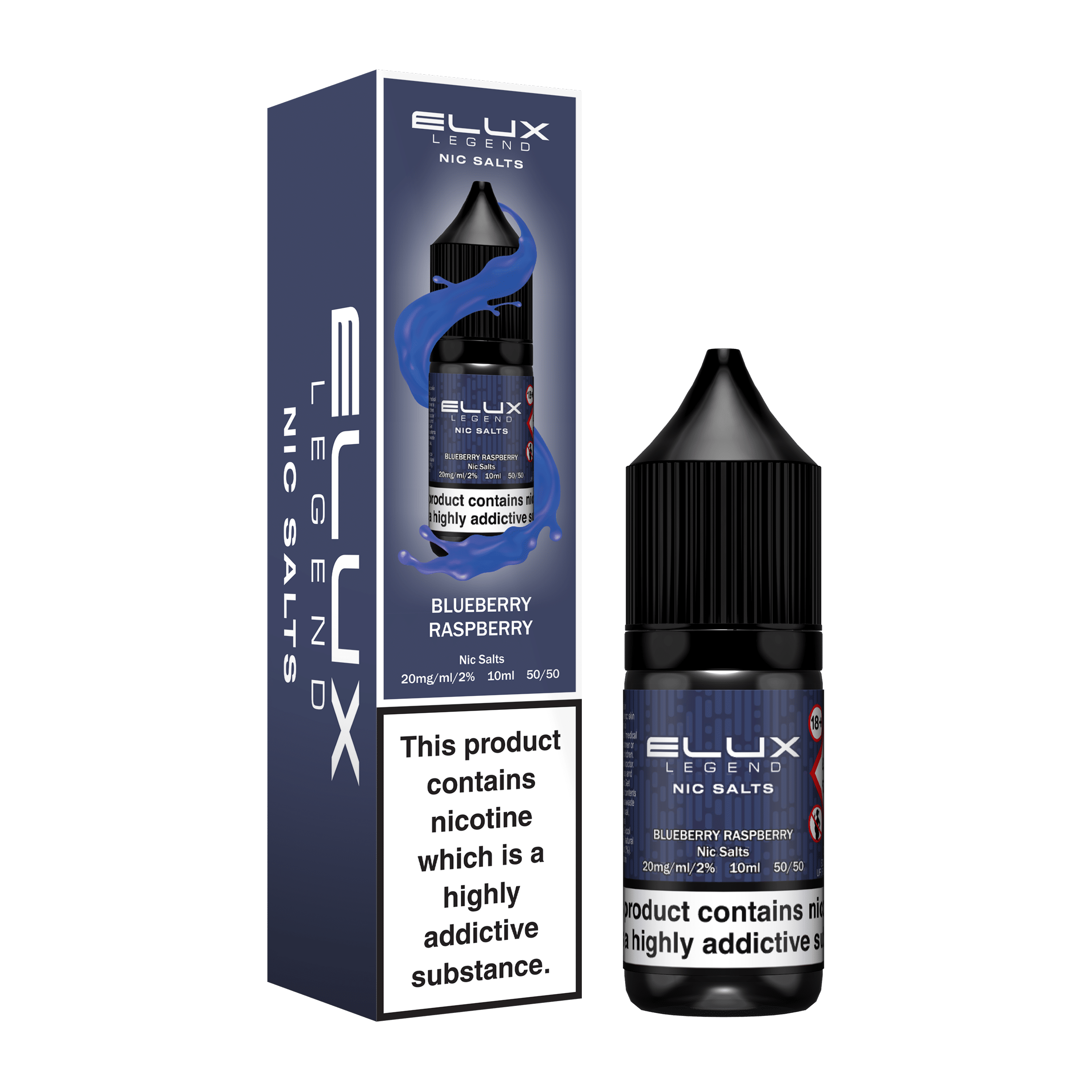 Elux Legend Nic Salt E-Liquid - Blueberry Raspberry / 10mg - Nic Salt