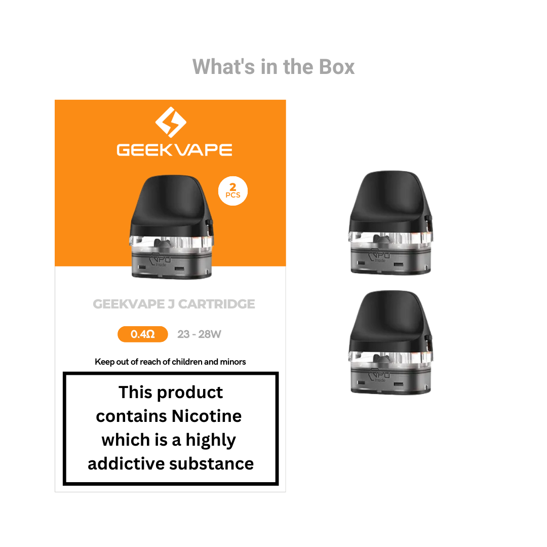 Geekvape J Cartridge Replacement Pods Whats In The Box.