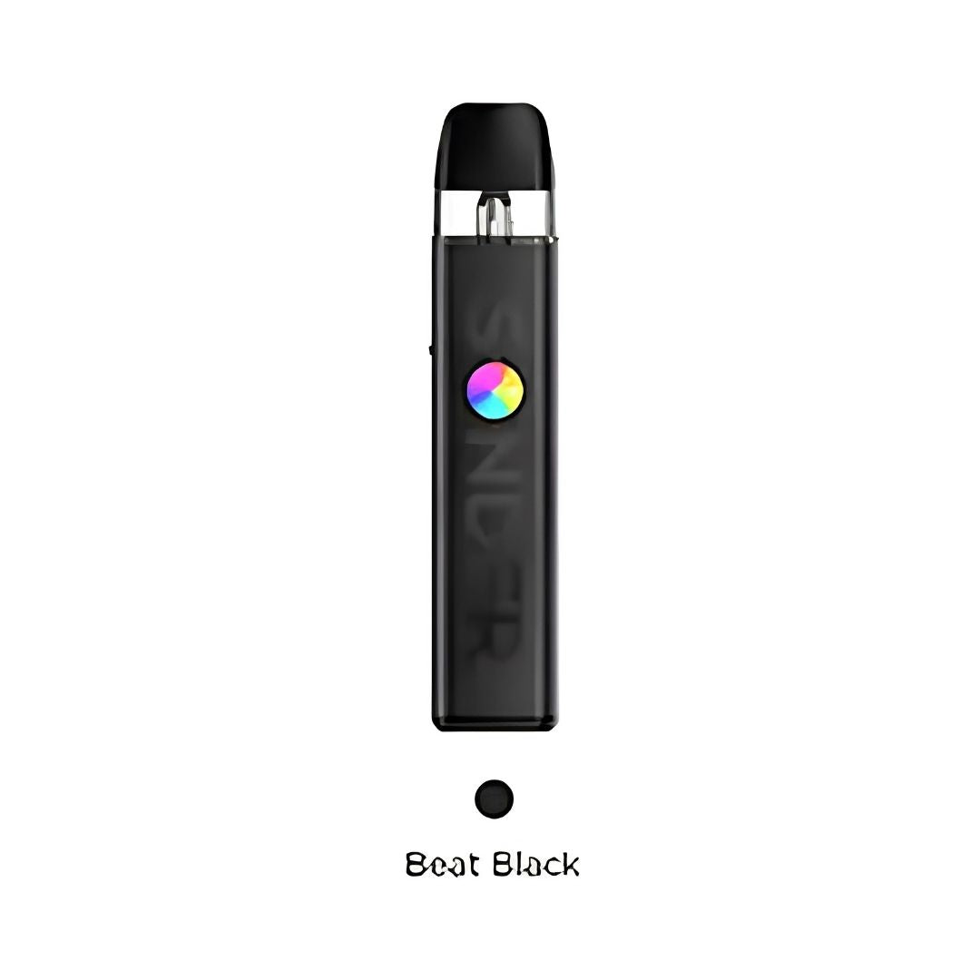 Geekvape Sonder Q3 Vape Pod Kit Black vape device with colorful logo on a white background
