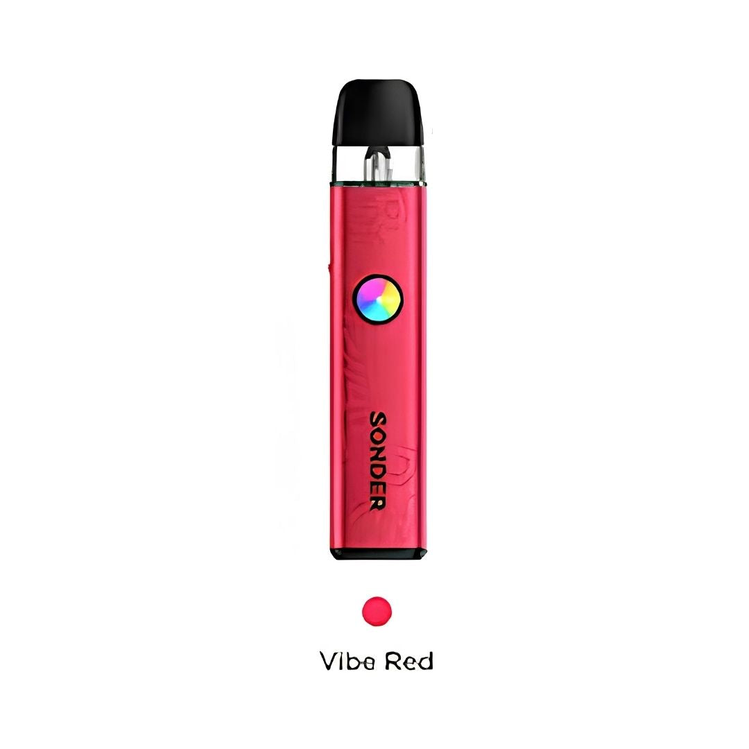 Geekvape Sonder Q3 Vape Pod Kit Red vape device with 'Sonder' branding on a white background
