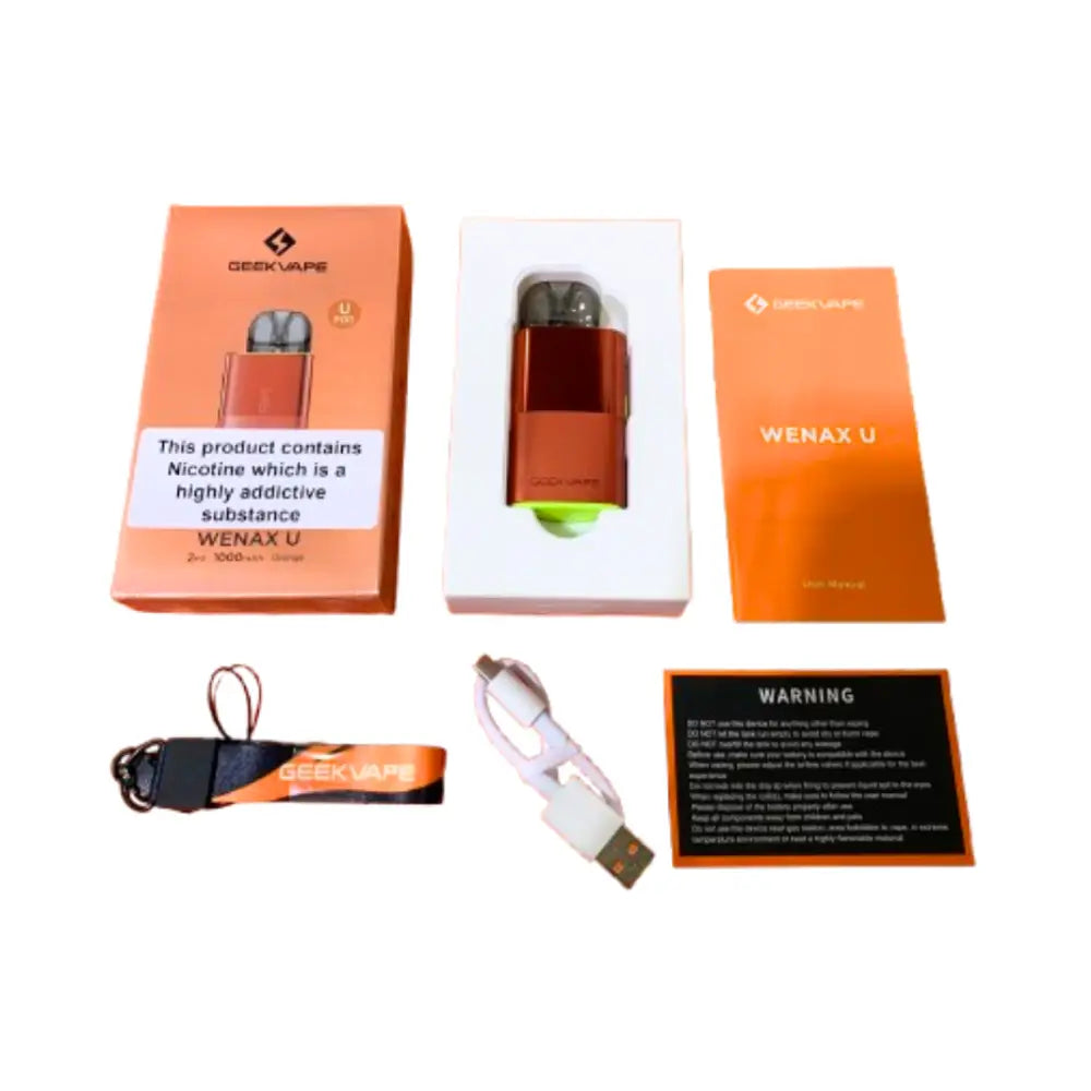 Geekvape Wenax U Vape Kit Content Box.