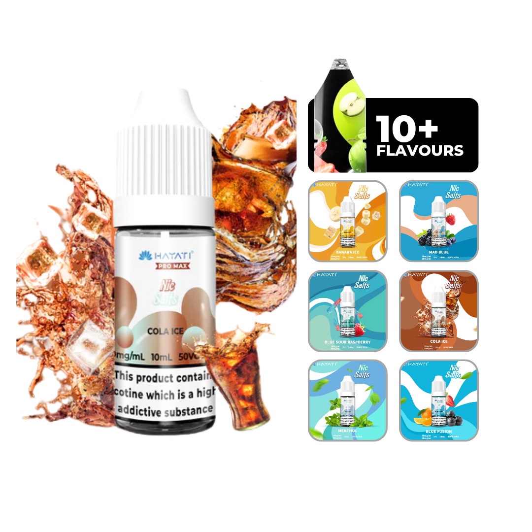 Hayati Pro Max Nic Salts E-Liquid Cola Ice , 50/50 Vg/Pg, 10ml Bottle, 10mg And 20mg.