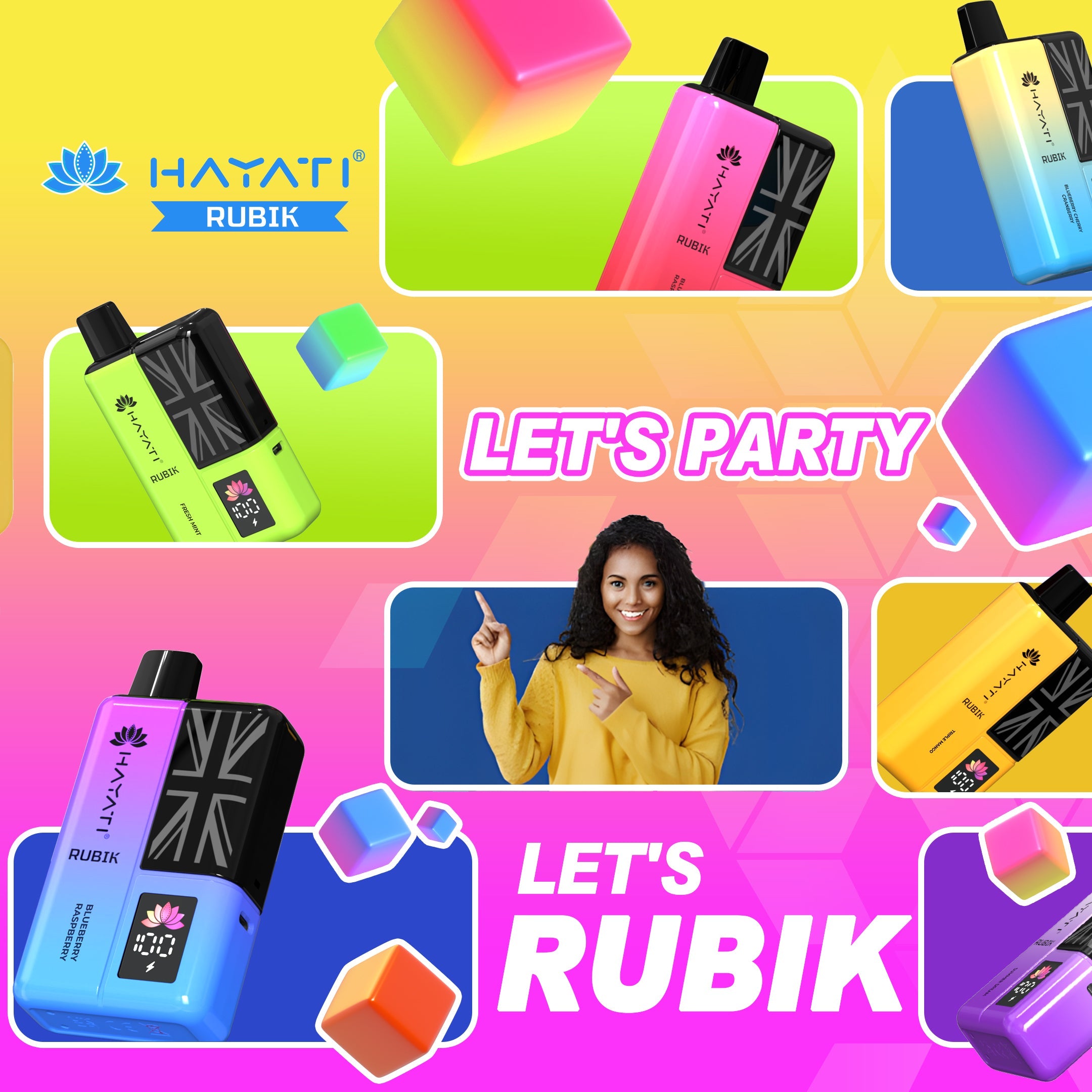 Hayati Rubix 7000 Puff Disposable Vape - Disposable Vape