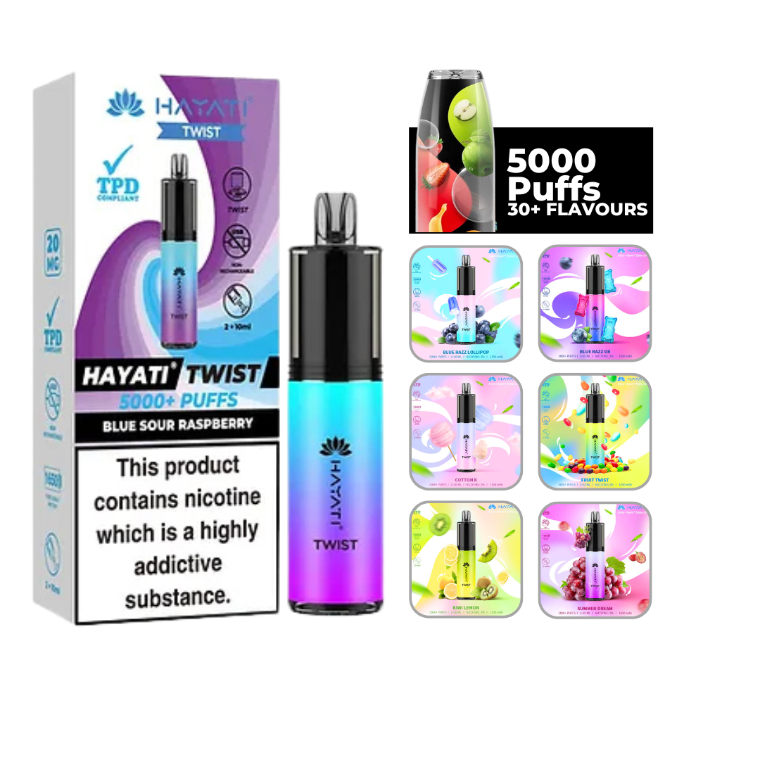 Hayati Twist 5000 Blue Sour Raspberry.