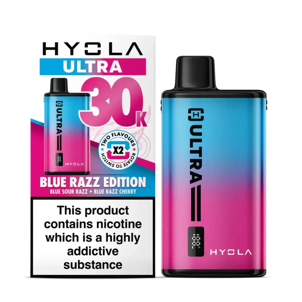 Hyola Ultra 30K Vape Kit Blue Razz Edition 30000 Puff Vape.