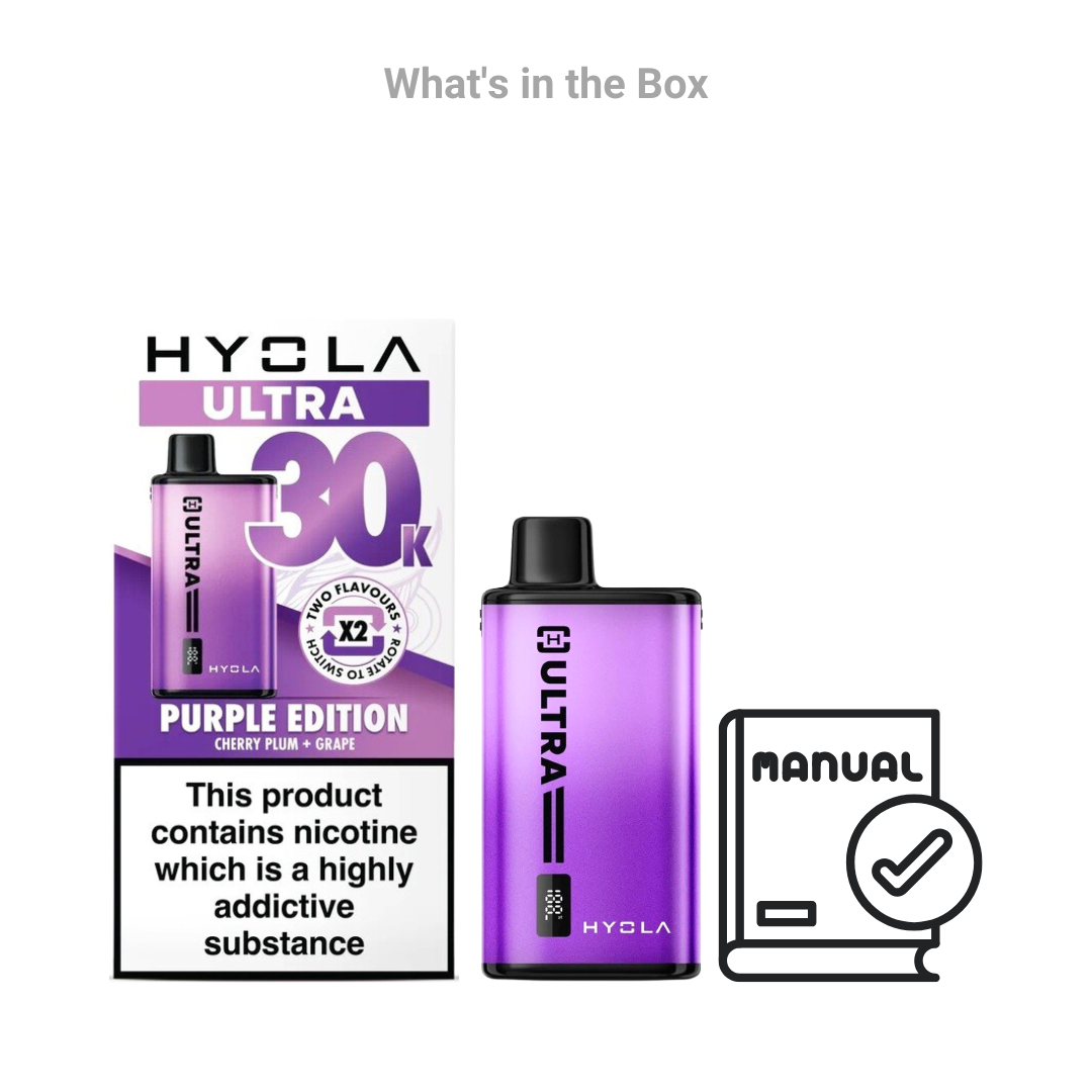 Hyola Ultra 30K Vape Kit Whats In the Box.