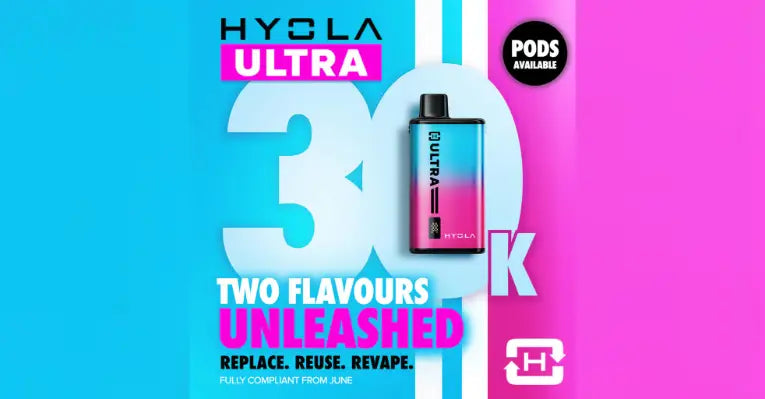 Hyola Ultra 30K Vape Kit with Dual Flavour Pod Pack.