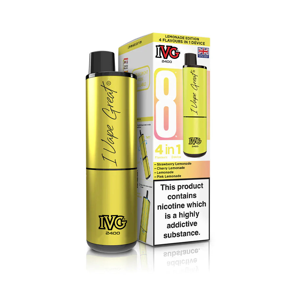 IVG 2400 4 in 1 - Lemonade Edition - Disposable Vape