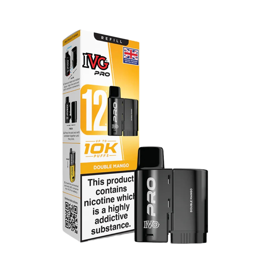 IVG Pro 12 10K Double Mango Refill Pod Kit.