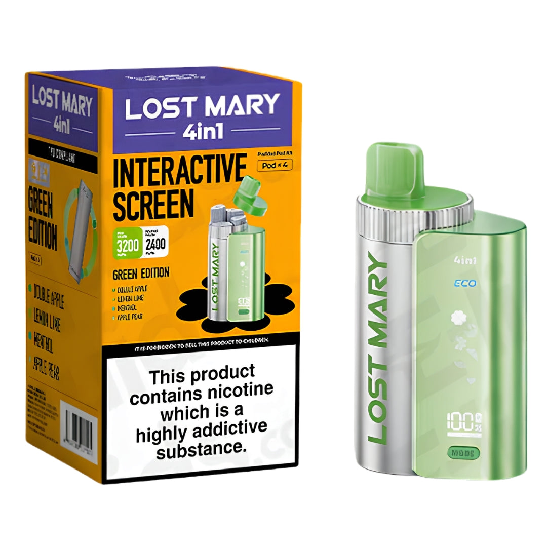 Lost Mary 4 in 1 Pod Kit Green Edition.