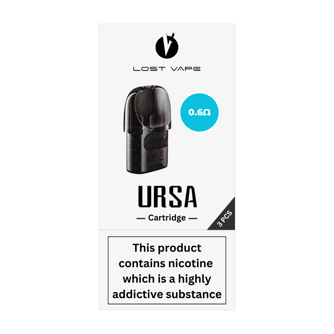 Lost Vape Ursa Pod Cartridges - 0.8Ω Pods - 3 Pack - Refillable Pods