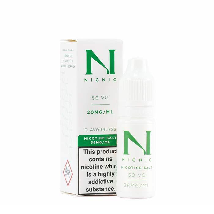 Nic Nic 50VG 20mg 10ml Flavourless Nicotine Salt - Smokz Vape Store