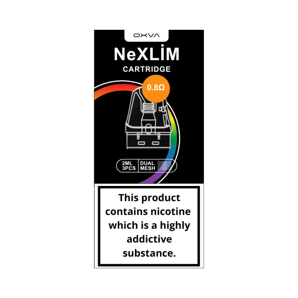 Oxva NeXlim 4ml Cartridge Refillable Pods - 0.8 ohm - Smokz Vape Store.
