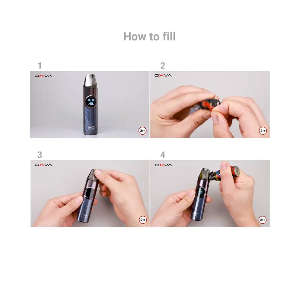 Oxva NeXlim 4ml Cartridge Refillable Pods - How To Fill - Smokz Vape Store.