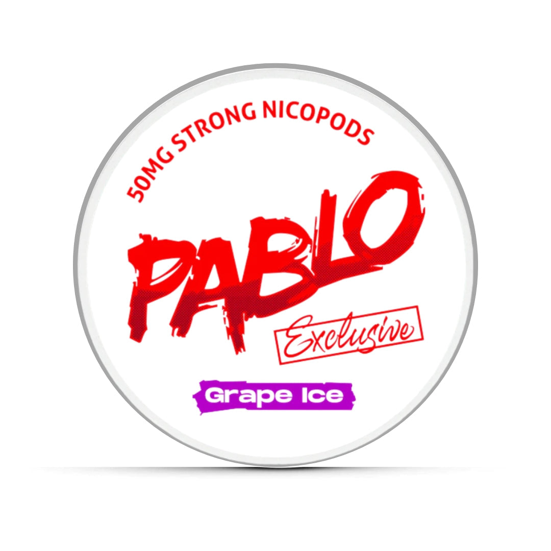 Pablo Grape Ice Nicotine Pouches.