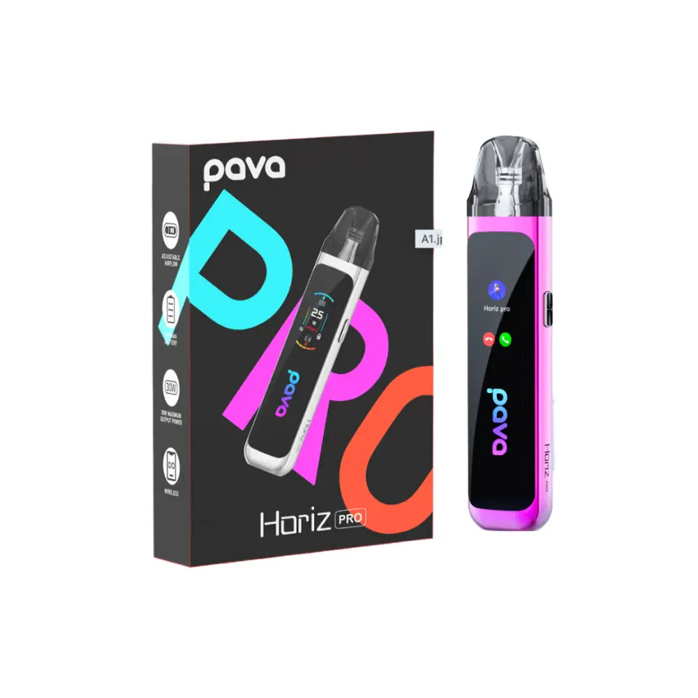 PAVA Horiz Pro Vape Kit box content.