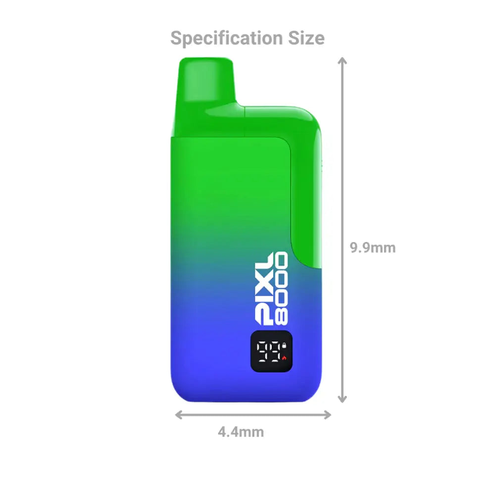 Pixl 8000 Prefilled Vape Kit Specifications.