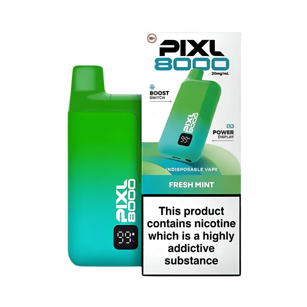 Pixl 8000 Vape Prefilled Kit Fresh Mint.