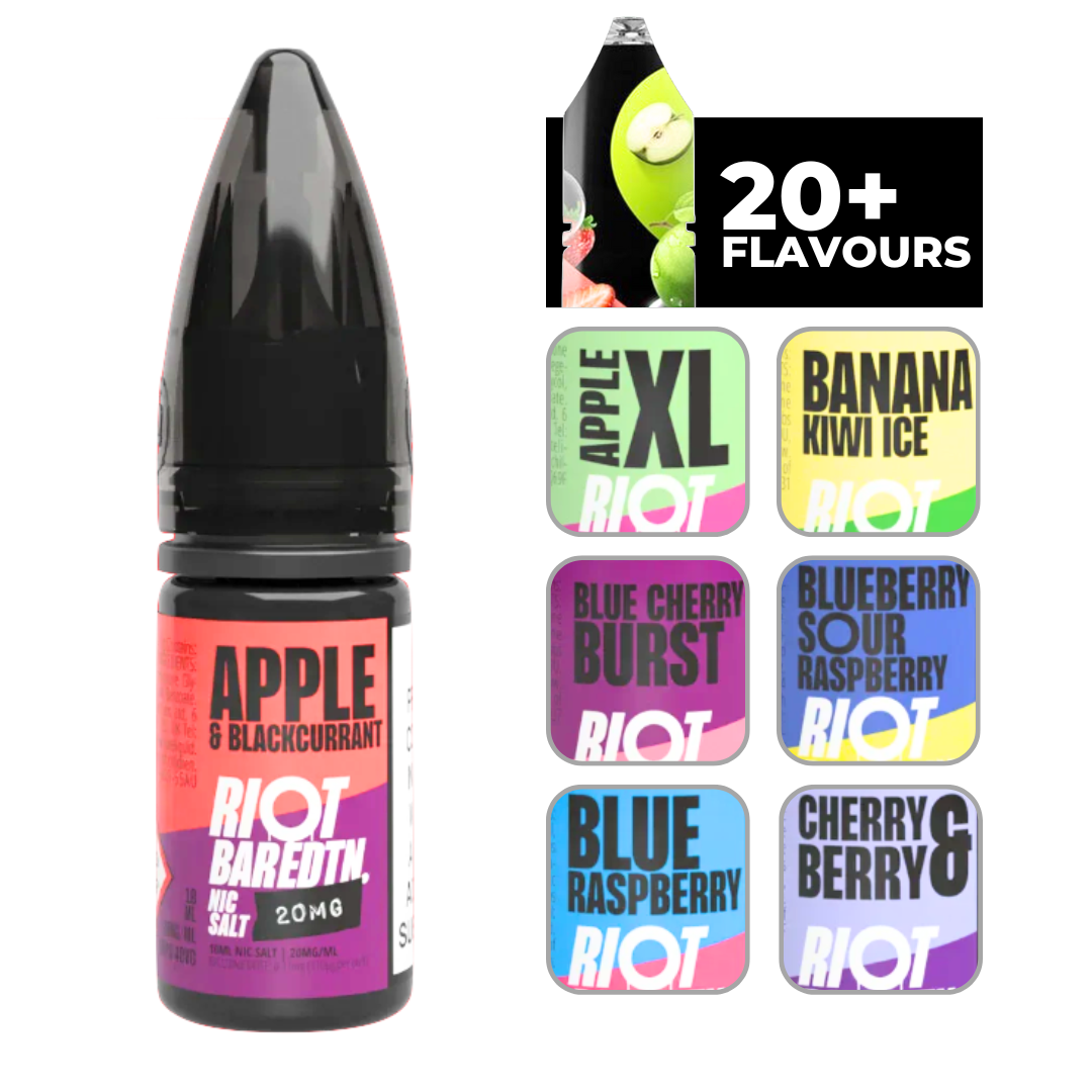 Riot Bar EDTN Apple and Blackcurrant 10ml E-Liquid.