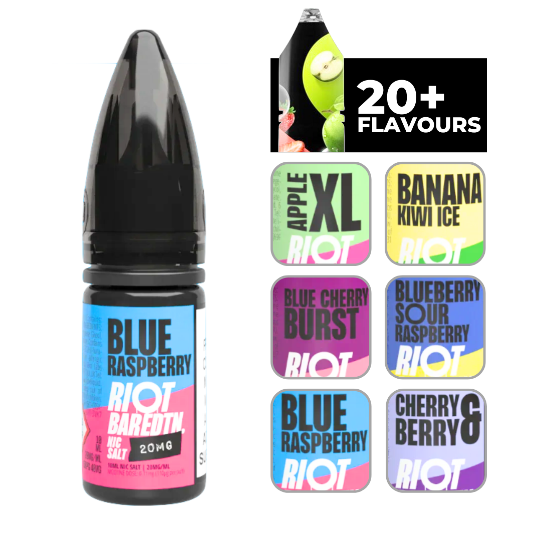 Riot Bar Edtn Blue Raspberry 10ml E-Liquid.