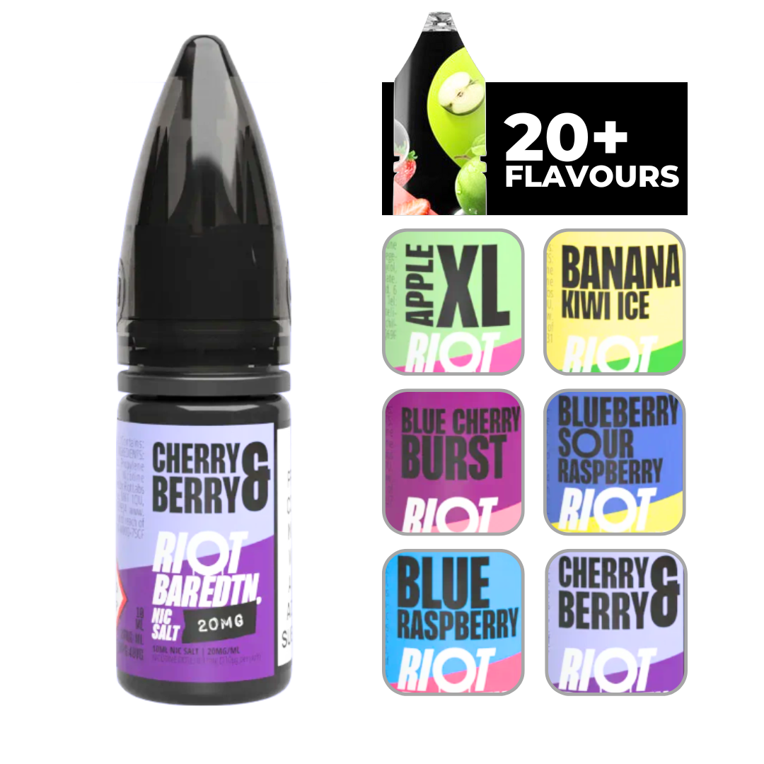 Riot Bar Edtn Cherry & Berry 10ml E-Liquid.