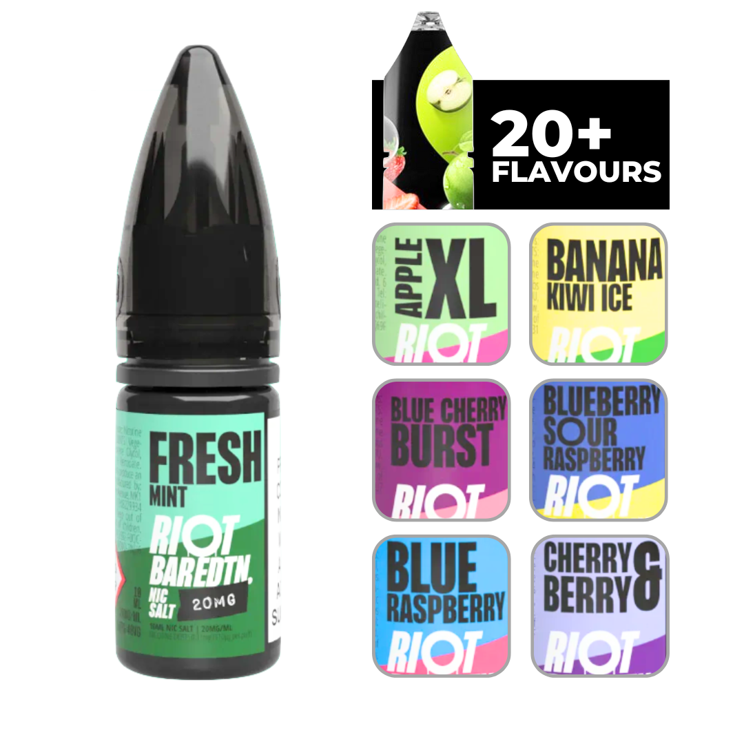 Riot Bar Edtn Fresh Mint 10ml E-Liquid.