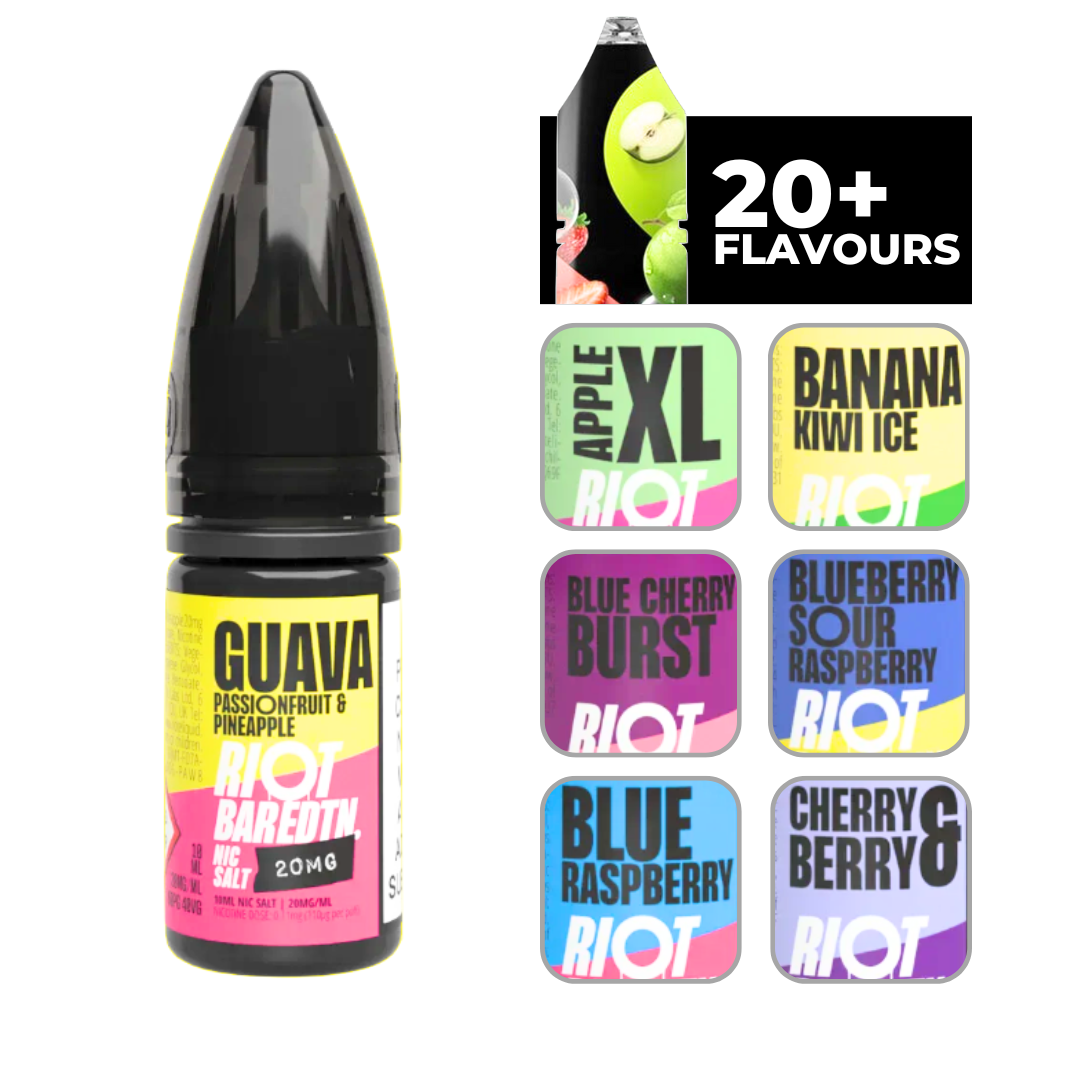 Riot Bar Edtn Guava, Passionfruit & Pineapple 10ml E-Liquid.