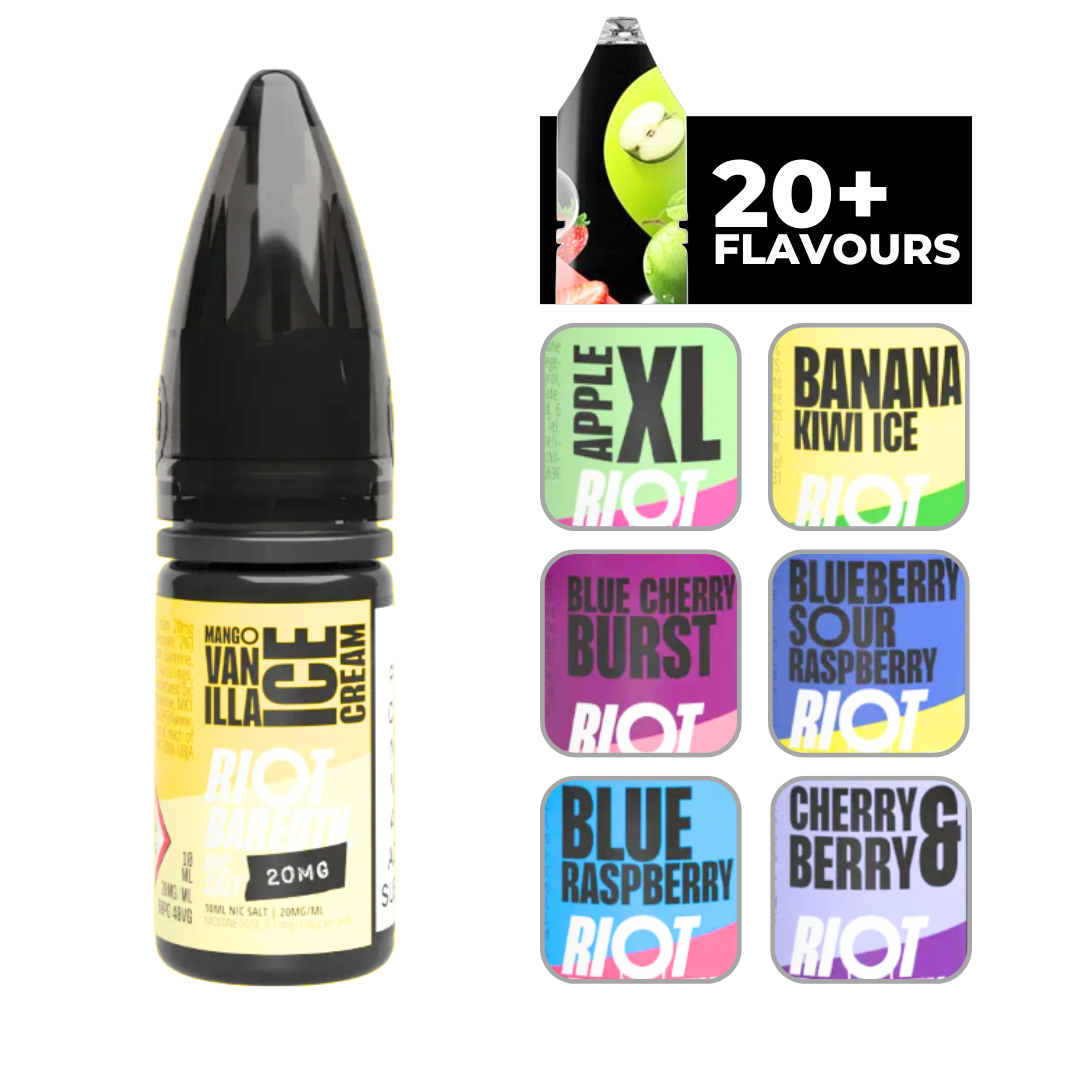 Riot Bar Edtn Mango Vanilla Ice Cream 10ml E-Liquid.