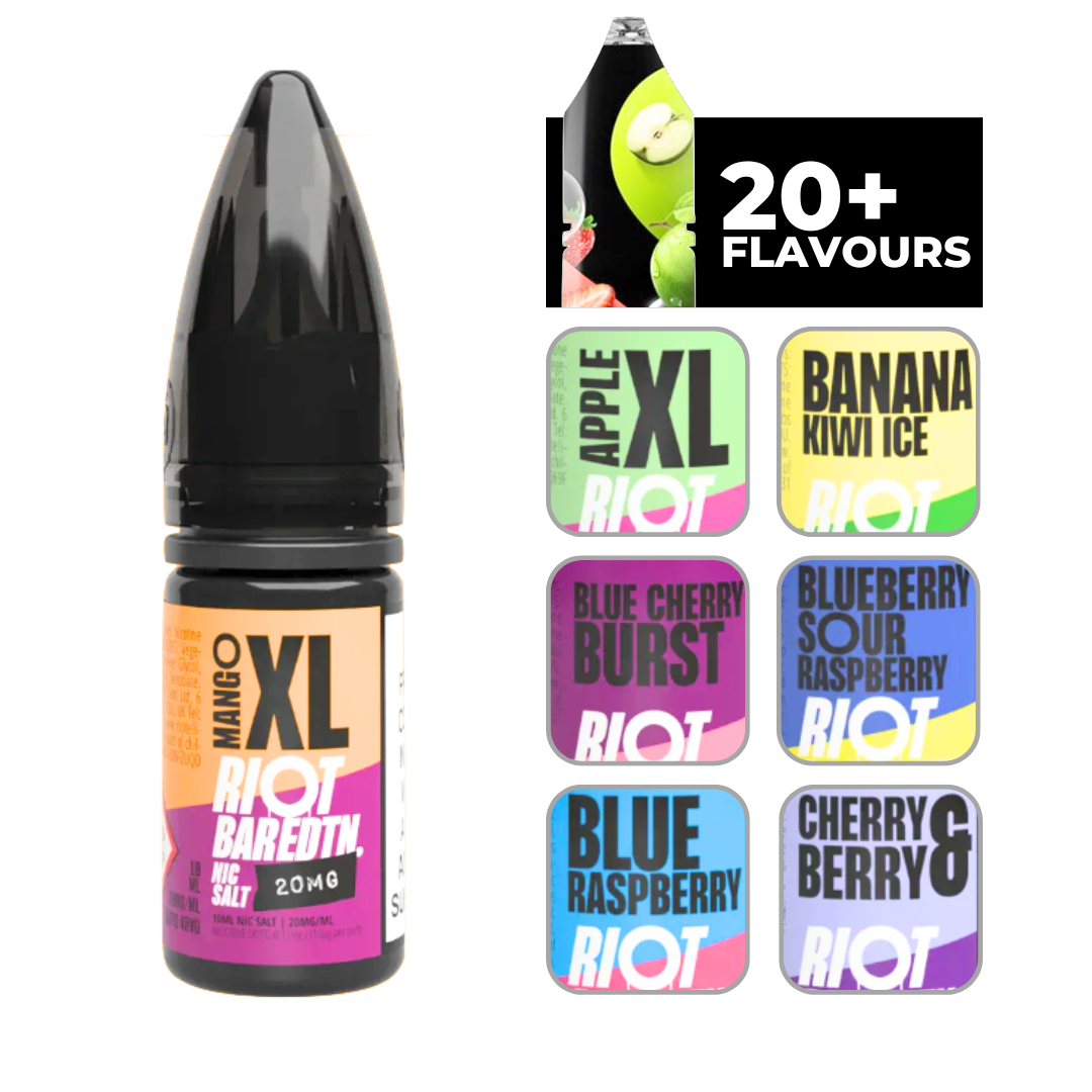 Riot Bar Edtn Mango Xl 10ml E-Liquid.