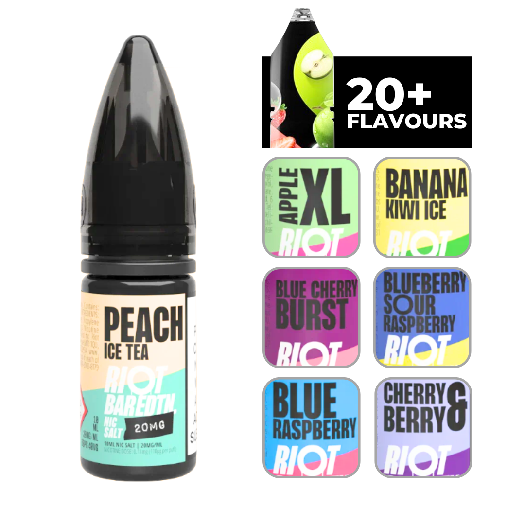 Riot Bar Edtn Peach Ice Tea 10ml E-Liquid.