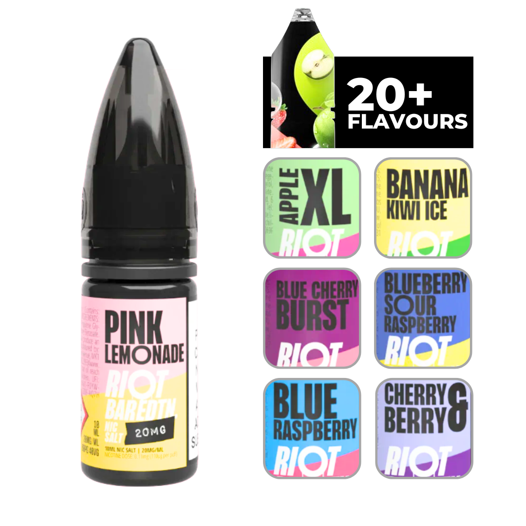 Riot Bar Edtn Pink Lemonade 10ml E-Liquid.