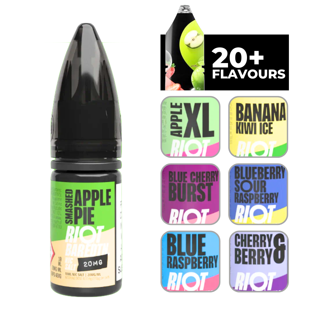 Riot Bar Edtn Smashed Apple Pie 10ml E-Liquid.