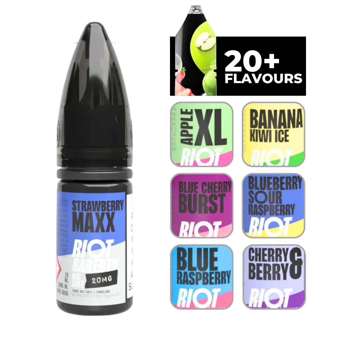 Riot Bar Edtn Strawberry Maxx 10ml E-Liquid.