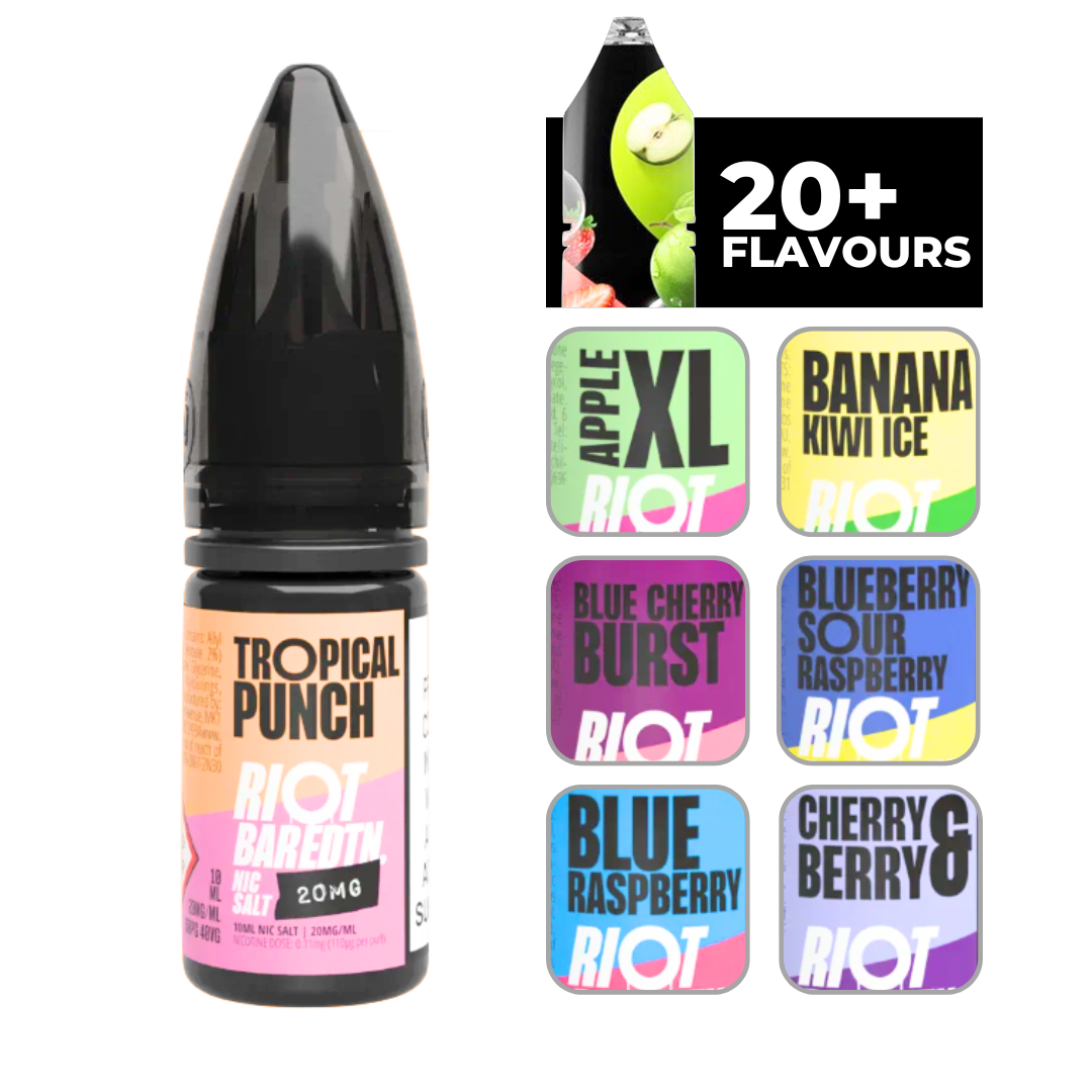 Riot Bar Edtn Tropical Punch 10ml E-Liquid.