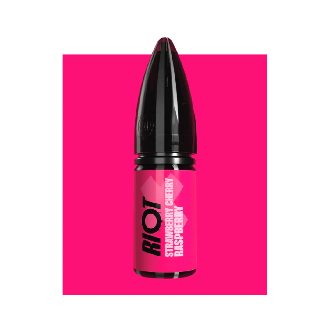 Riot X Nic Salts Strawberry Cherry Raspberry 10ml E-Liquid.