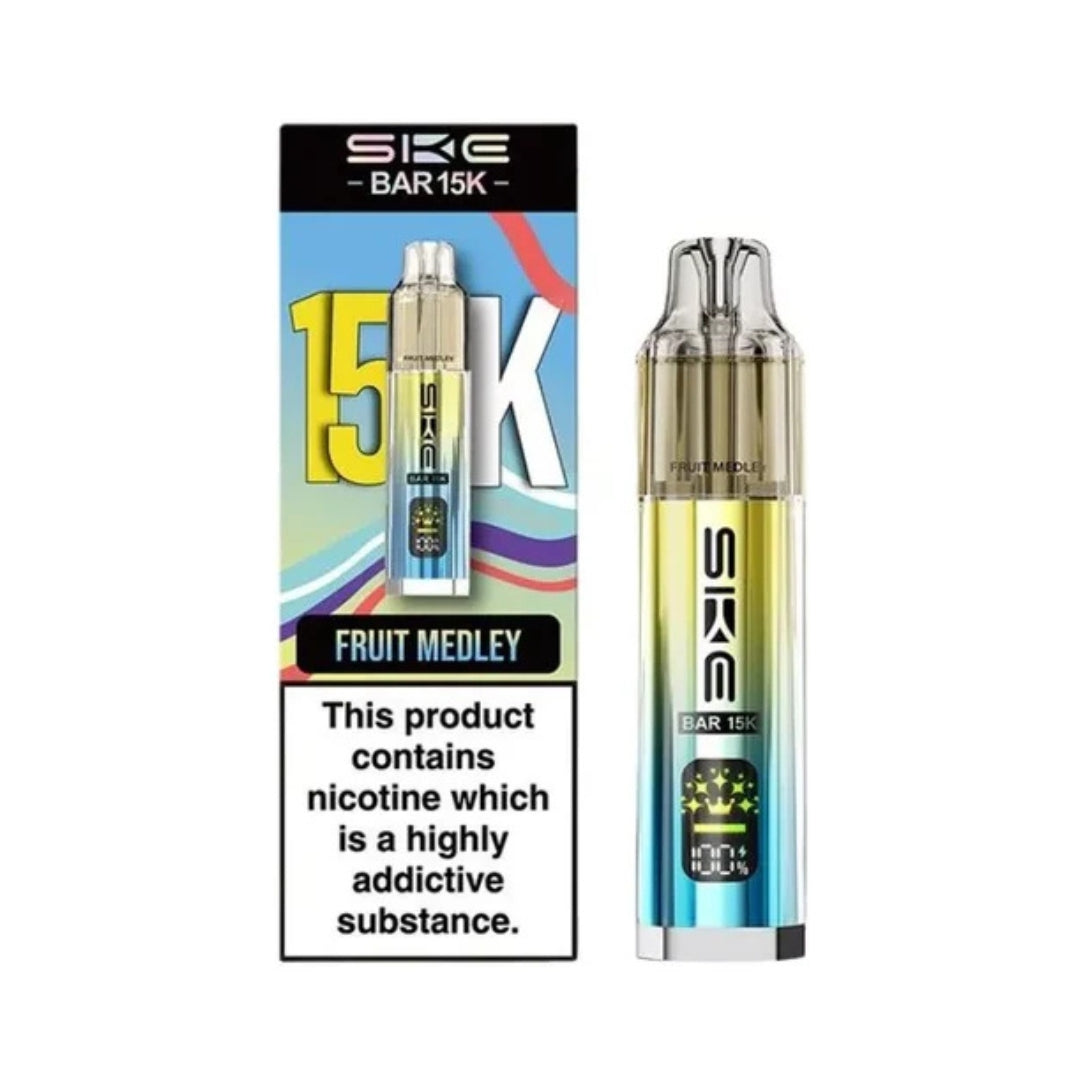 SKE Bar 15K Rechargeable Prefilled Pod Kit Fruit Medley.